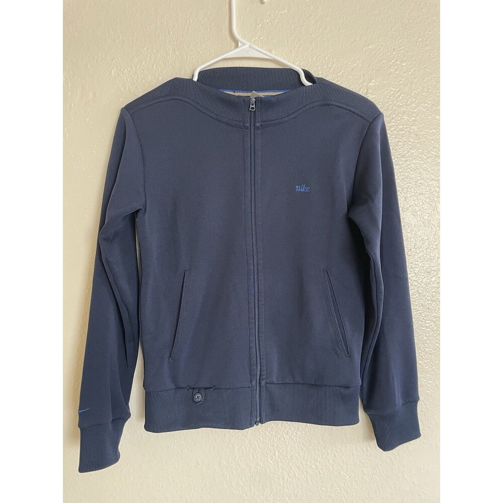 Vintage nike women’s Zip-up jacket Navy Boat Neck size Medium